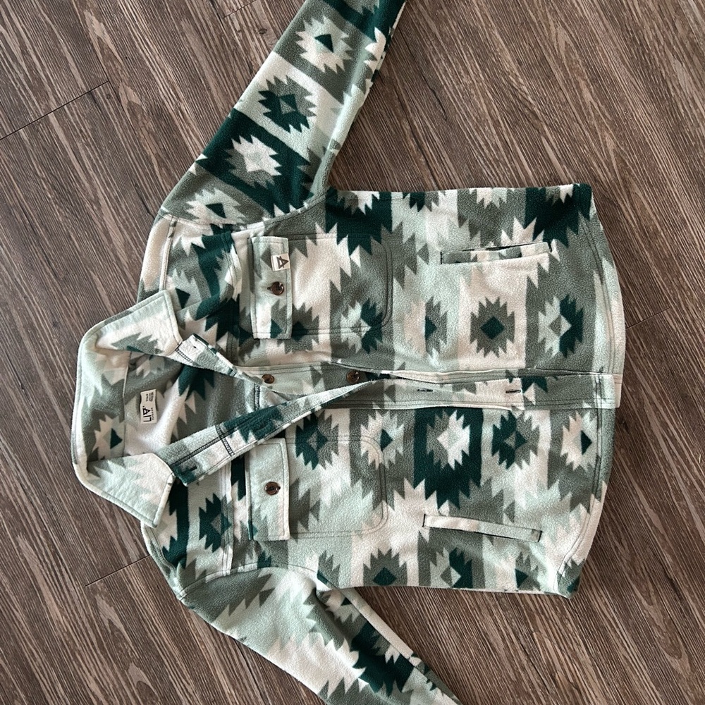 AE Women's Green Patterned Jacket